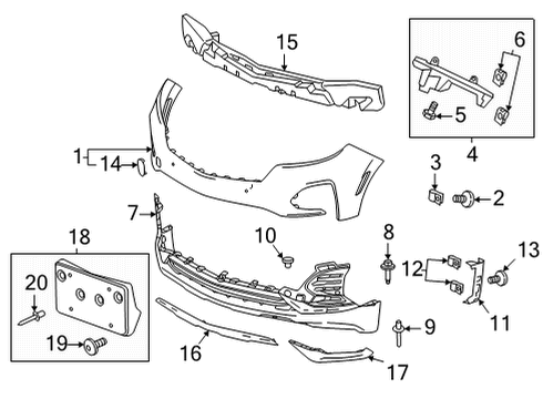 2024 Chevy Equinox Bumper & Components - Front Diagram 1 - Thumbnail