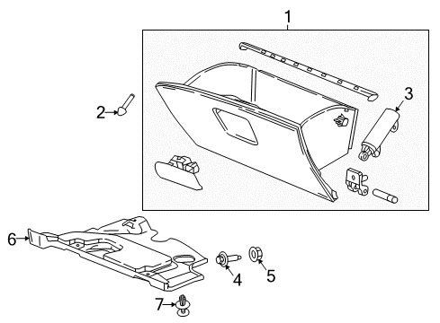 2018 Chevy Bolt EV Glove Box Diagram