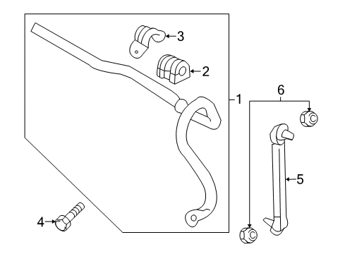 2019 Chevy Cruze Stabilizer Bar & Components - Front Diagram