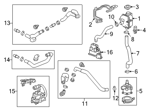 2019 Chevy Bolt EV Hose Assembly, High Vltg Battery Coolant Cooler Outlet Diagram for 42557402