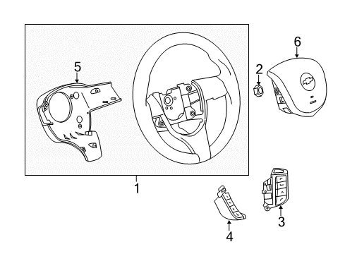 2014 Chevy Spark EV Steering Wheel & Trim Diagram