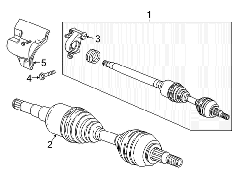 2023 Cadillac XT6 Drive Axles  Diagram 1 - Thumbnail