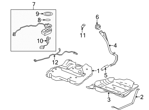 2008 Saturn Aura Fuel System Components Diagram 2 - Thumbnail