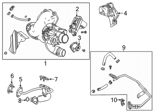 2021 Cadillac CT4 Turbocharger & Components Diagram 1 - Thumbnail