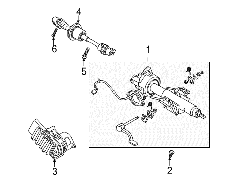 2005 Pontiac G6 Steering Column & Wheel, Steering Gear & Linkage Diagram 2 - Thumbnail