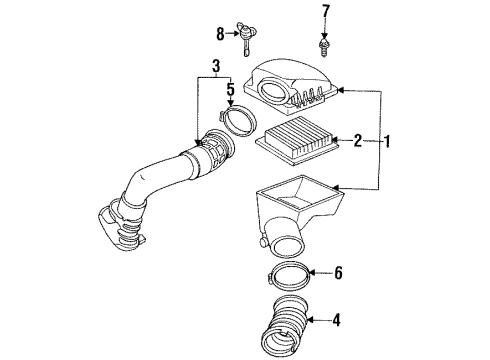 1993 Oldsmobile Achieva Air Intake Diagram 2 - Thumbnail