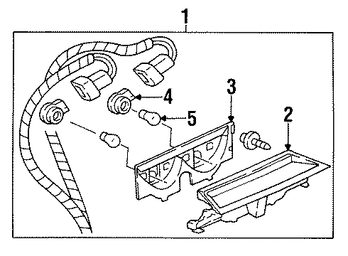 2000 Cadillac Eldorado High Mount Lamps Diagram