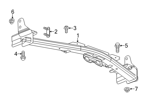 2018 GMC Sierra 1500 Frame - Trailer Hitch Components Diagram 4 - Thumbnail