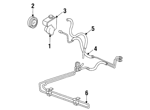 1995 Oldsmobile Cutlass Ciera Pipe Assembly, P/S Gear Inlet Diagram for 26033930