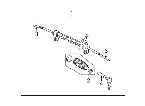 2008 Pontiac G5 Steering Column & Wheel, Steering Gear & Linkage Diagram 3 - Thumbnail