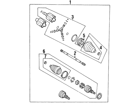 2002 Pontiac Grand Prix Drive Axles - Front Diagram