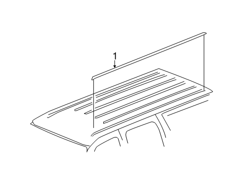 2000 Chevy Suburban 2500 Exterior Trim - Roof Diagram