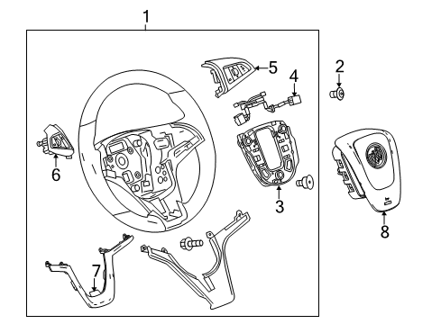 2016 Buick Verano Steering Wheel Assembly *Jet Black Diagram for 20920594