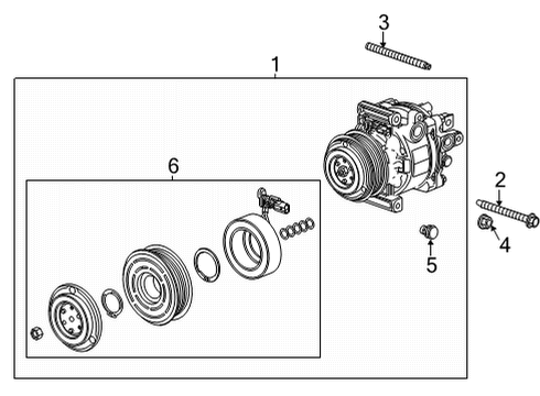 2021 Buick Encore GX A/C Condenser, Compressor & Lines Diagram 1 - Thumbnail