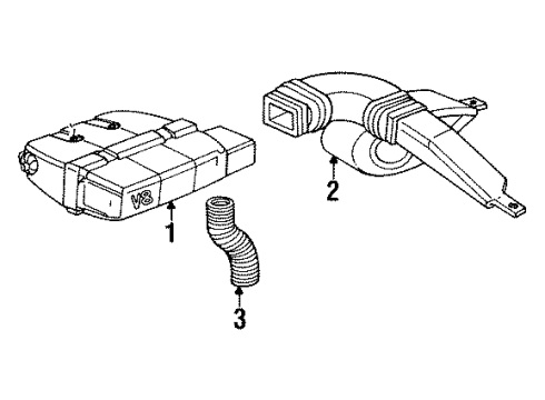 1993 Chevy Caprice STOVE, Air Cleaner Intake Diagram for 10172741