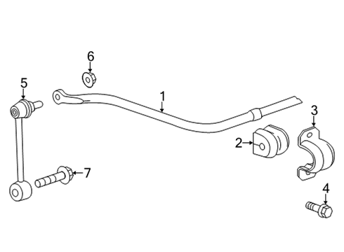 2023 Cadillac CT5 Stabilizer Bar & Components - Rear Diagram