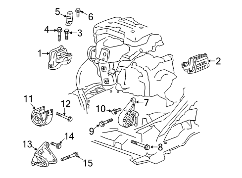 2018 GMC Acadia Mount, Trans Diagram for 84296870