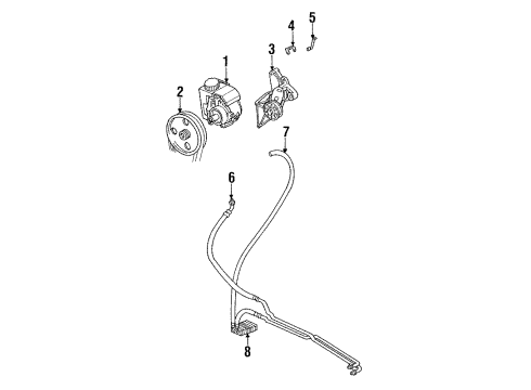 1995 Buick LeSabre Pump Assembly, P/S Diagram for 26045643