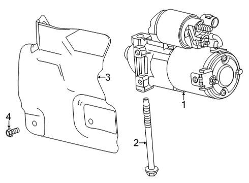 2022 GMC Sierra 3500 HD Starter Diagram 2 - Thumbnail