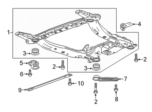 2021 Buick Envision Bracket, Front Cradle Mt Bolt Diagram for 84389634