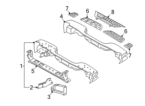 2006 Chevy Avalanche 2500 Rear Bumper Diagram 1 - Thumbnail