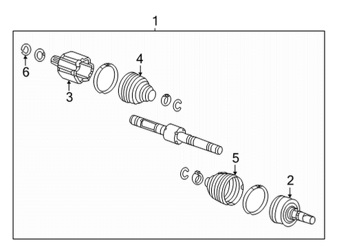 2022 Chevy Bolt EUV Drive Axles - Front Diagram