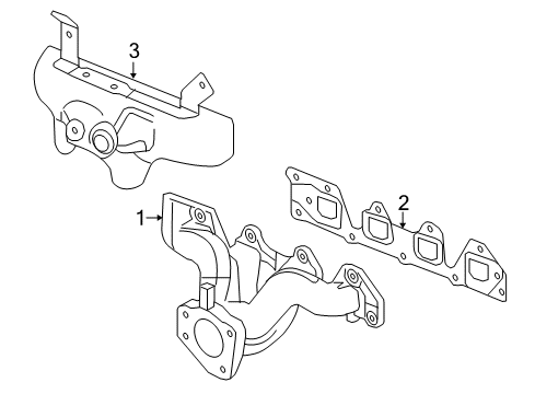 2007 Pontiac Solstice Engine Exhaust Manifold Diagram for 12620983