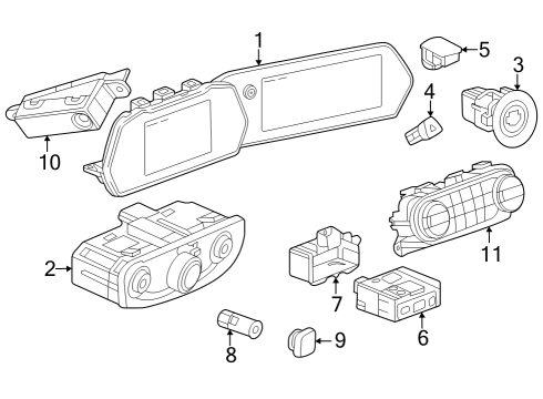 2024 Chevy Trax SWITCH ASM-HAZARD WRNG *JET BLACK Diagram for 42756027