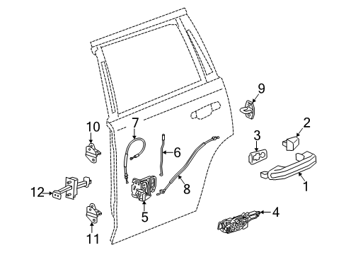 2018 GMC Yukon XL Front Door Diagram 4 - Thumbnail