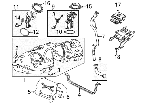 2018 Cadillac ATS Fuel System Components, Fuel Delivery Diagram 1 - Thumbnail