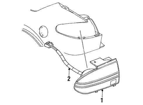 1995 Saturn SL1 Combination Lamps Diagram