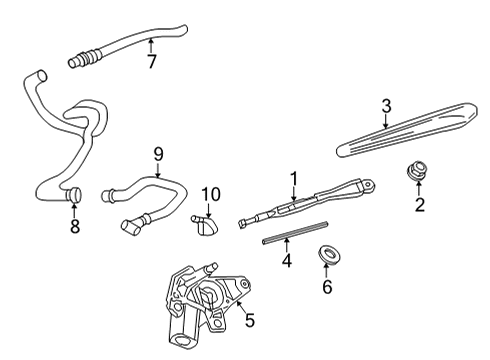 2022 Chevy Trailblazer Wiper & Washer Components Diagram