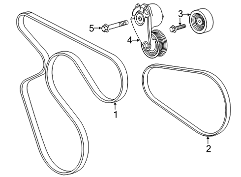 2024 Chevy Silverado 3500 HD Belts & Pulleys Diagram 4 - Thumbnail