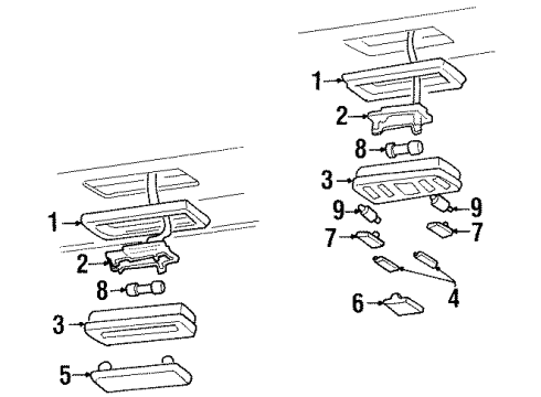 1993 GMC K2500 Interior Trim - Cab Diagram 1 - Thumbnail