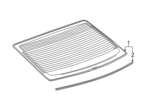 2013 Chevy Malibu Back Glass, Reveal Moldings Diagram