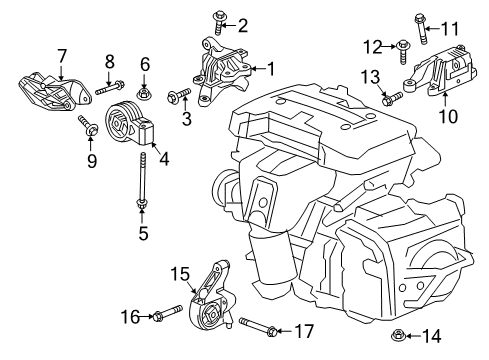 2018 Buick Envision Bolt, Heavy Hx Acorn Flange Head Diagram for 11518632