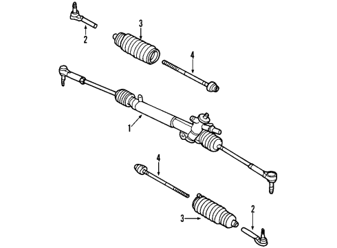 2002 Chevy Impala P/S Pump & Hoses, Steering Gear & Linkage Diagram 1 - Thumbnail