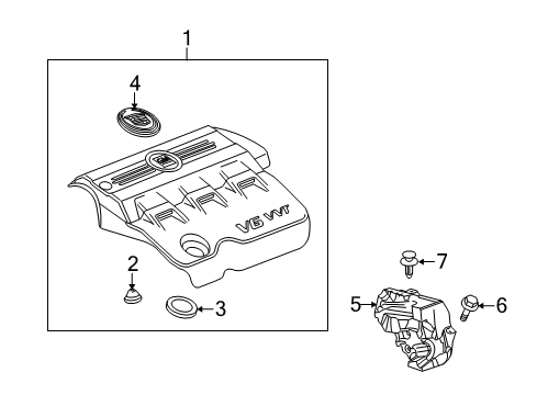 2011 Cadillac SRX Engine Appearance Cover Diagram 2 - Thumbnail