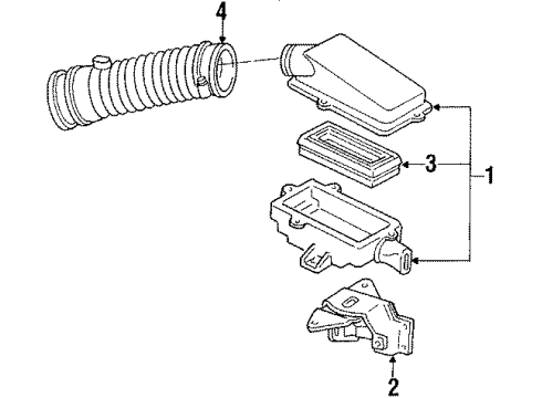 1990 Oldsmobile Cutlass Supreme Air Intake Diagram 1 - Thumbnail