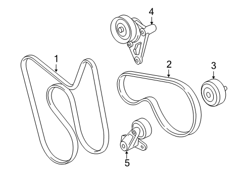 2008 Cadillac Escalade Belts & Pulleys, Cooling Diagram