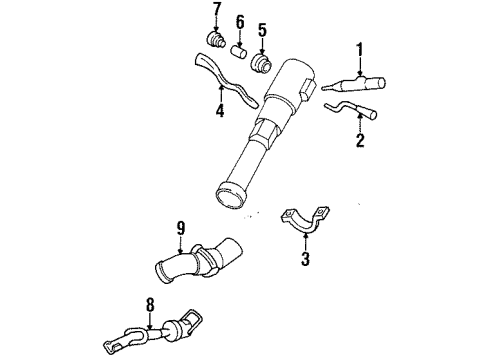 1999 Cadillac DeVille Outer Steering Column Diagram