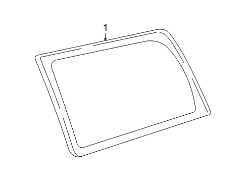 2012 Cadillac Escalade ESV Window Assembly, Body Side Rear Diagram for 25841727