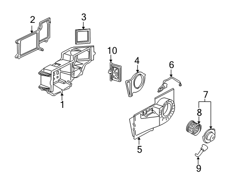 2022 Chevy Express 3500 HVAC Case Diagram