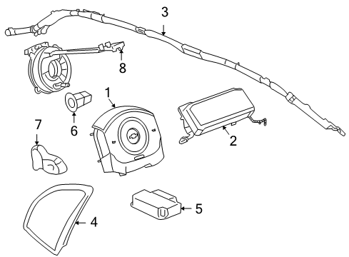 2008 Pontiac G6 Air Bag Components Diagram