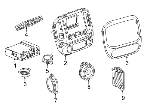 2016 GMC Canyon Module Assembly, Hmi Control Eccn=5A992 Diagram for 23229331