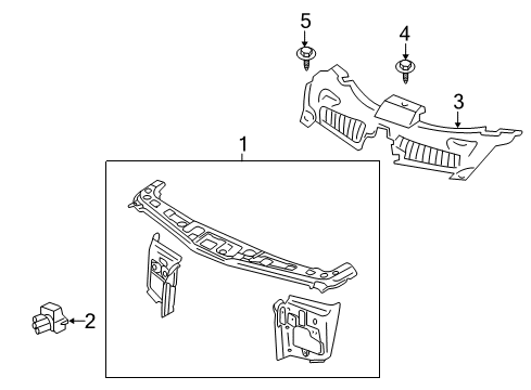 2015 Chevy Captiva Sport Radiator Support Diagram