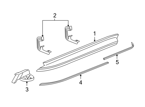 2012 Cadillac Escalade ESV Running Board Diagram 1 - Thumbnail