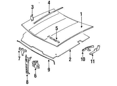 1985 Oldsmobile Calais Plate Assembly, *Oldsmobile* Diagram for 22519370