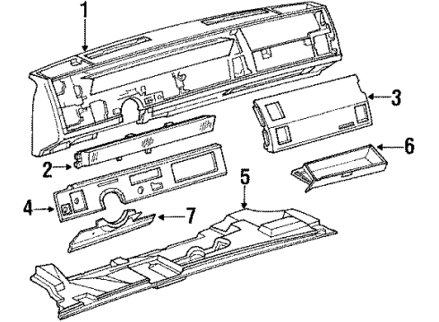 1989 Chevy Celebrity Instrument Panel Diagram