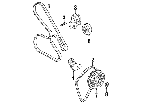 2002 Oldsmobile Aurora Belts & Pulleys, Maintenance Diagram 2 - Thumbnail